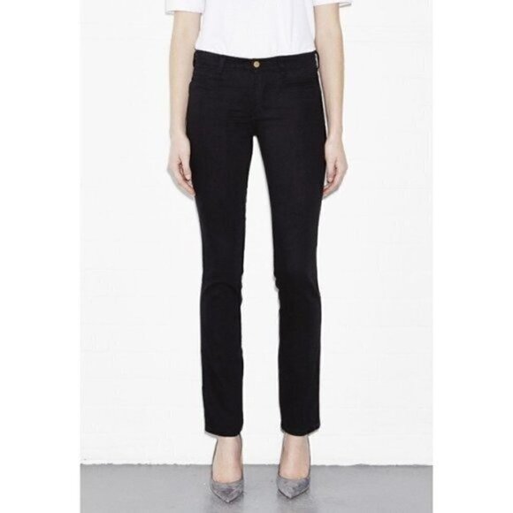 NWT Anthropologie M.i.H Slim Black Long Jeans Size 25 - Picture 2 of 10